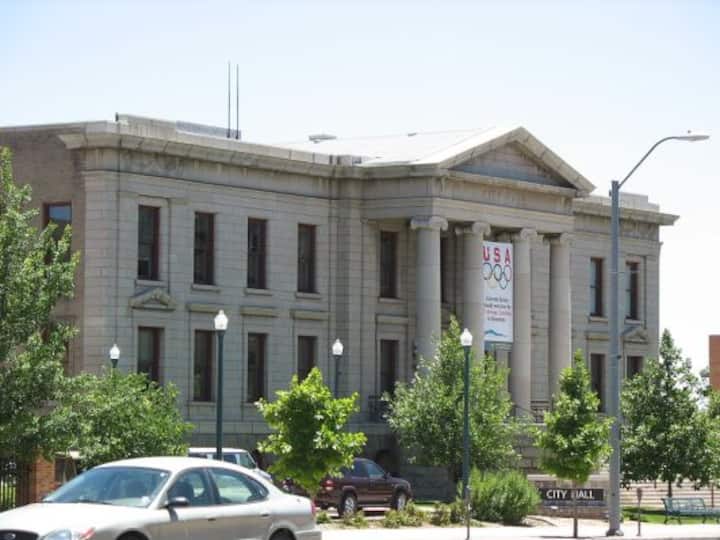 Picture of the skyline of Ann Arbor, Michigan where our contractors can help solve all of your water damage problems!